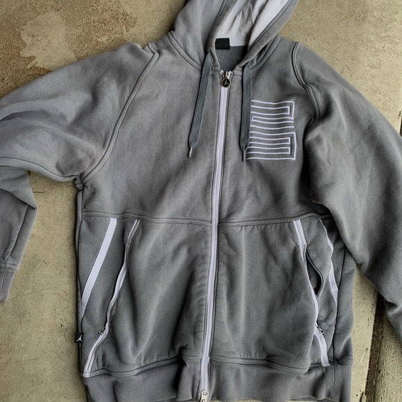 Jordan 1 Cool Grey Hoodie Jacket Medium 